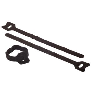 Klett-Kabelbinder schwarz 0,8 x 15 cm 6 Stück