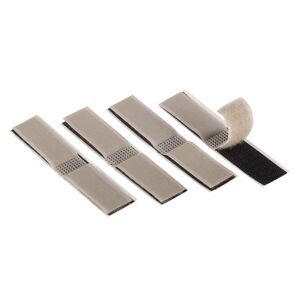 Klett-Kabelbinder Kabelfix selbstklebend grau-schwarz 2 x 10 cm 4 Stück