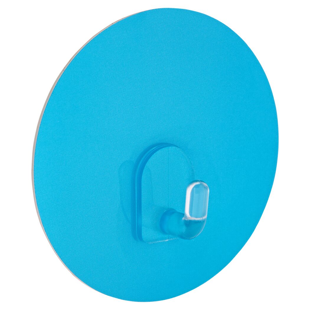 Haken selbsthaftend Ø 6,8 cm blau