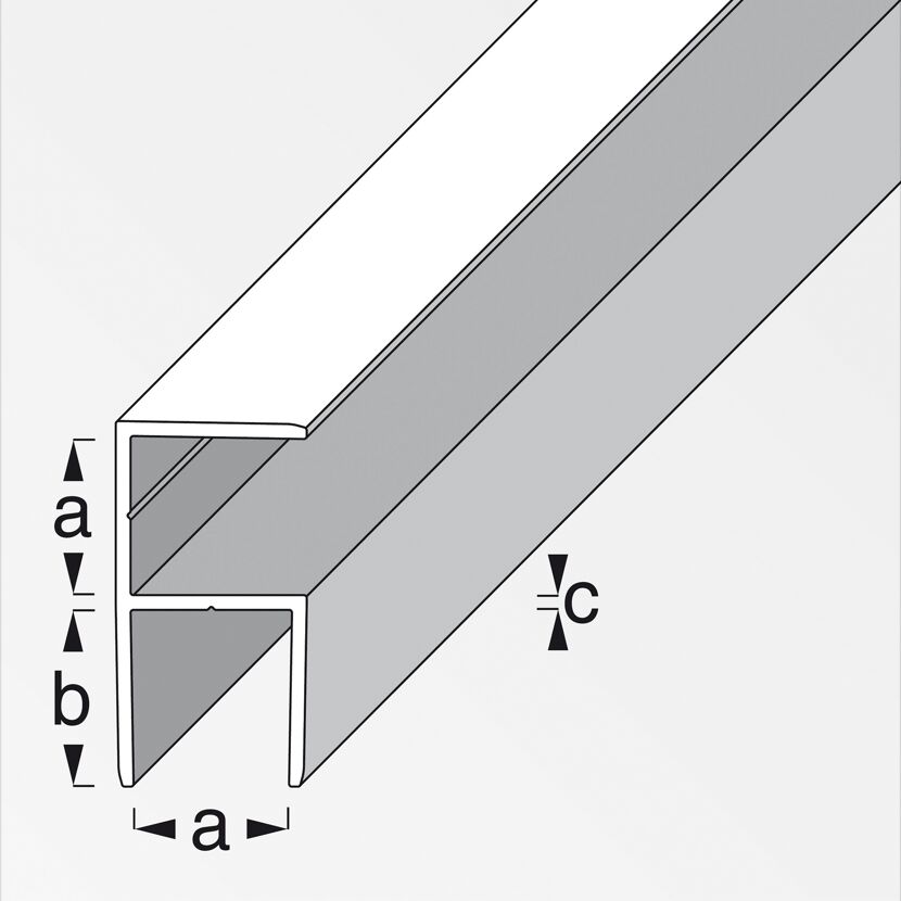 Eckprofil 'clampline' 12,9 x 14,9 x 1,5 x 1000 mm