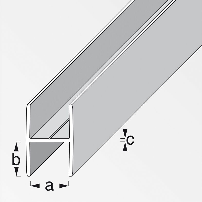 H-Profil Aluminium silber