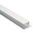Silbernes Türanschlagprofil aus Aluminium