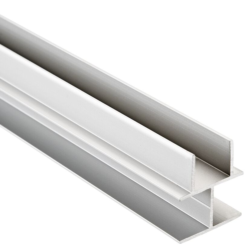 Silbernes T-Clampline-Profil