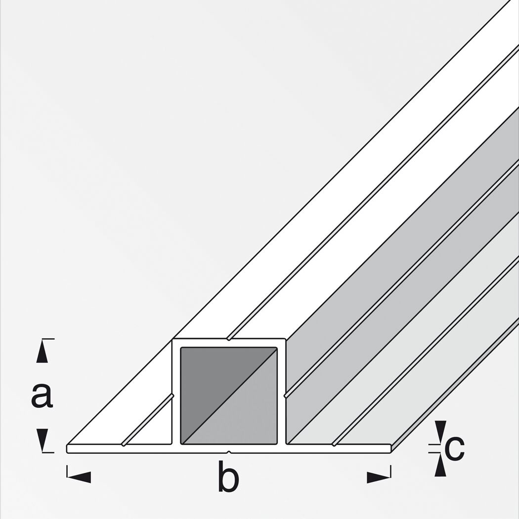 Quadratrohr 100 x 2,35 x 6,75 cm