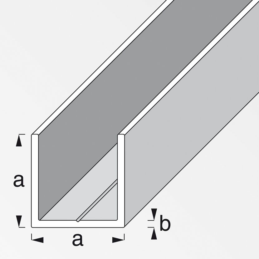 Quadrat-U-Profil 0,75 cm