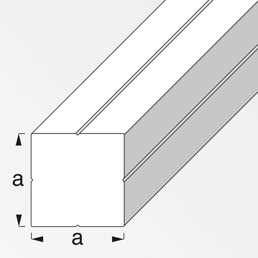 Quadratstange 15,5 mm PVC weiß