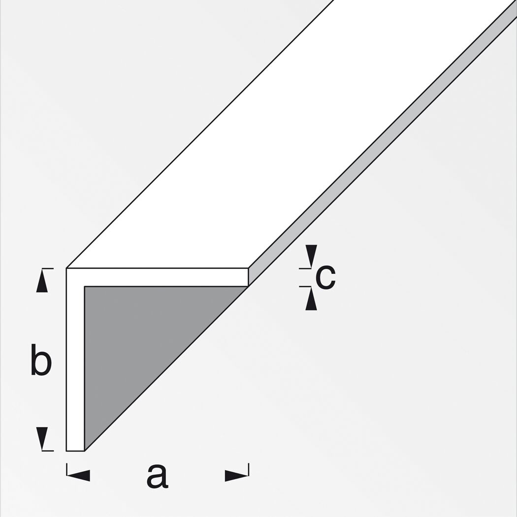 Aluwinkel Aluminium 50 x 50 x 1000 mm, 1,5 mm