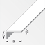 Aluwinkel 5 x 3 x 0,3 cm