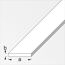 Flachstange Aluminium chromfarben 0,2 x 2 x 250 cm