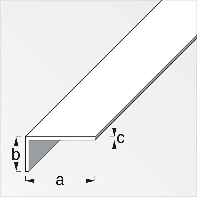Winkelblech Aluminium matt 1000 x 25 x 20 mm