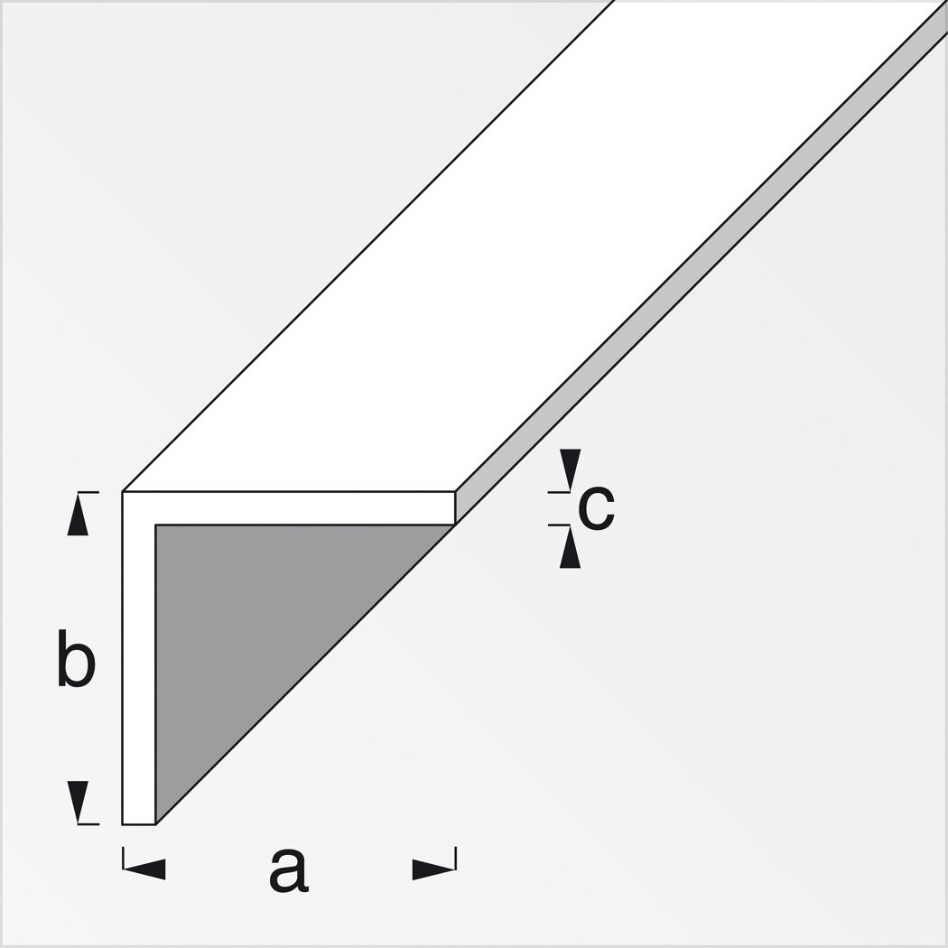 Winkelprofil Aluminium verchromt 1000 x 30 x 30 mm