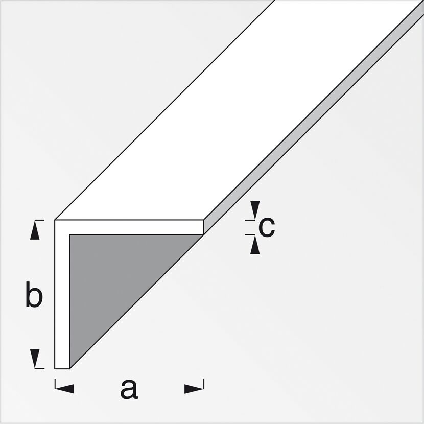 Winkelprofil Aluminium verchromt 1000 x 30 x 30 mm