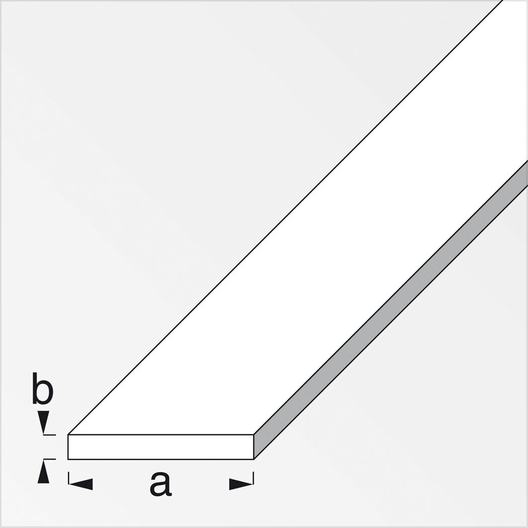 Flachstange Aluminium Inox 0,2 x 1,5 x 100 cm