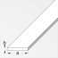 Flachstange Aluminium Inox 0,2 x 2,5 x 100 cm