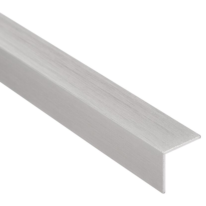Alu Winkel 15 x 15 mm, inox-optik, 1 m