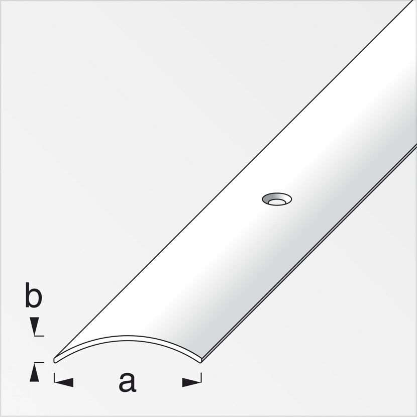 Übergangsprofil aus Messing, gelocht 1000 x 37 x 4 mm