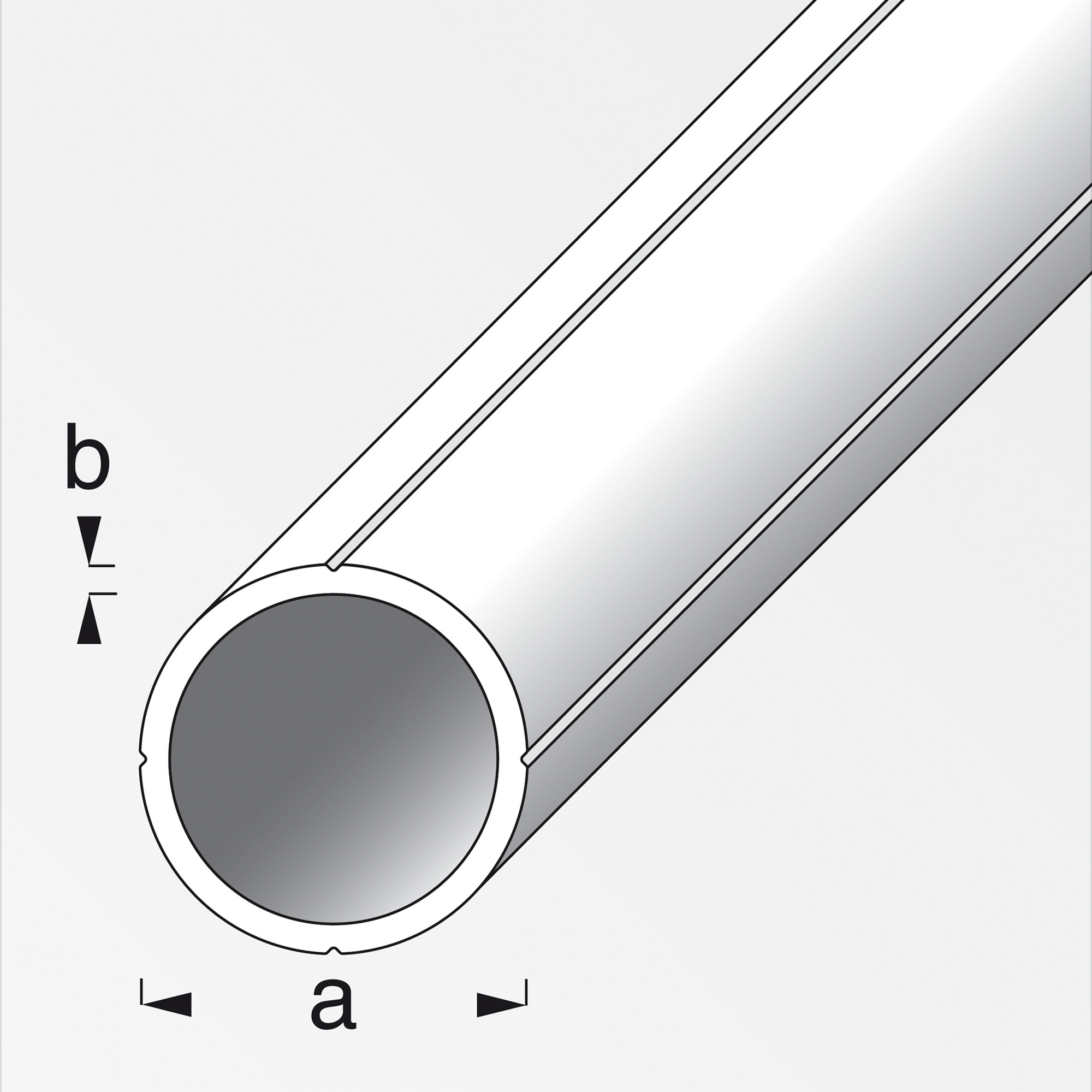 Alu-Rundrohr M8 blank 100 x 1,15 cm + product picture