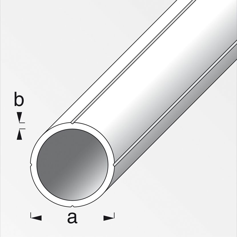 Alu-Rundrohr M12 blank 100 x 1,55 cm