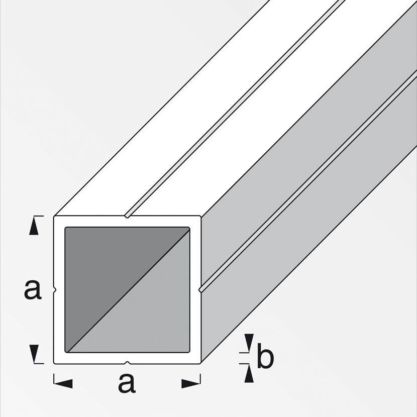 Quadratrohr 23,5 mm x 1 m