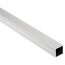 Silbernes Vierkantrohr aus Aluminium