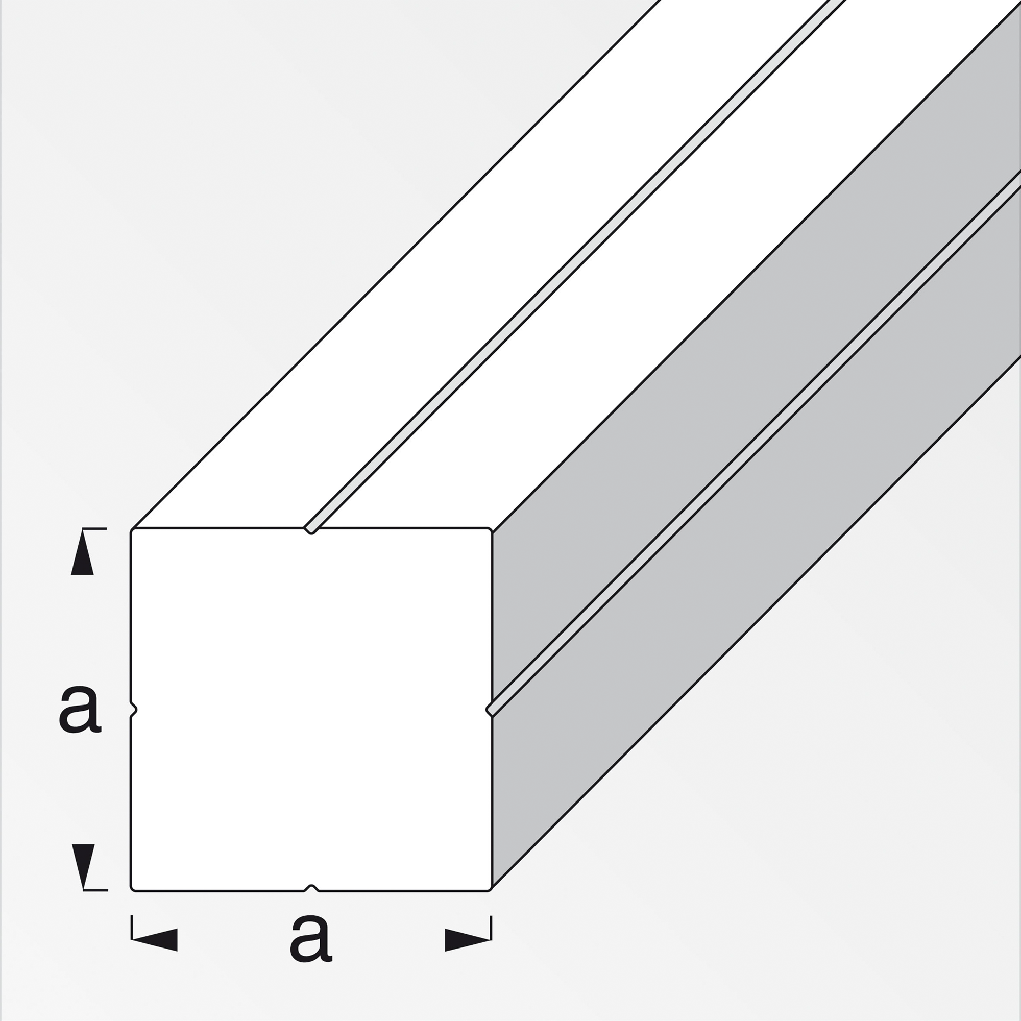 Quadratstange 1,95 x 1,95 x 100 cm + product picture