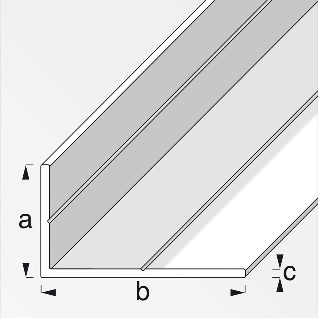 Winkelprofil Aluminium 100 x 1,15 x 1,95 cm
