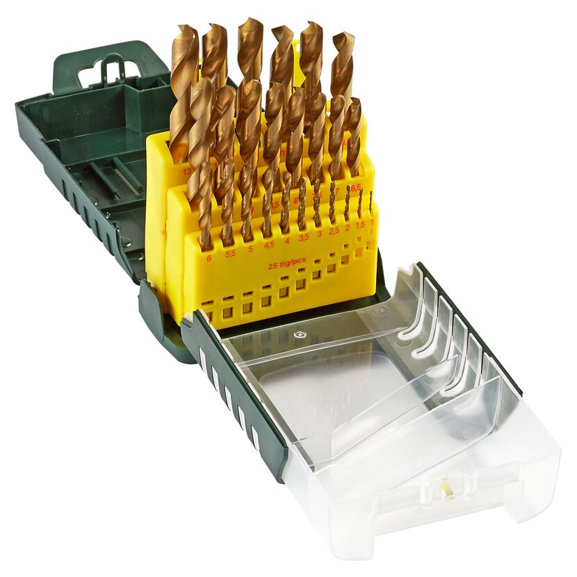 Bohrerset HSS-TiN 25-teilig