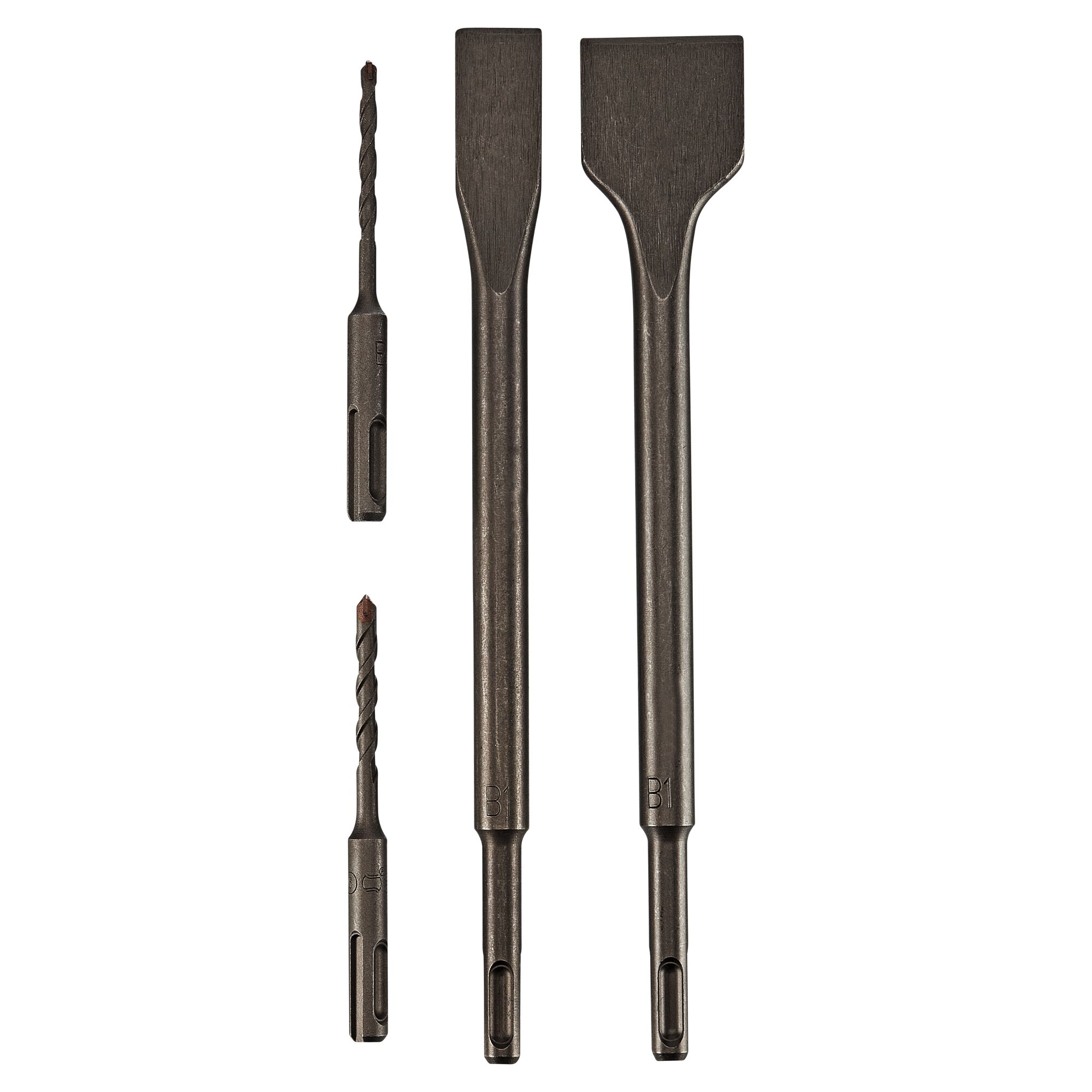 Zwei Bohrer und zwei Meißel
