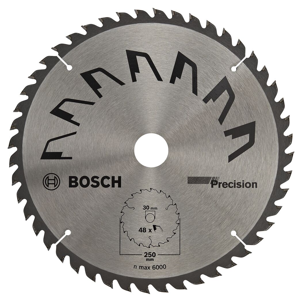 Kreissägeblatt von Bosch, Precision, 250 x 2 x 30 mm, Z48
