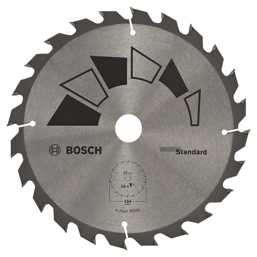 Bosch Kreissägeblatt Standard 184 x 20 mm, 24 Zähne