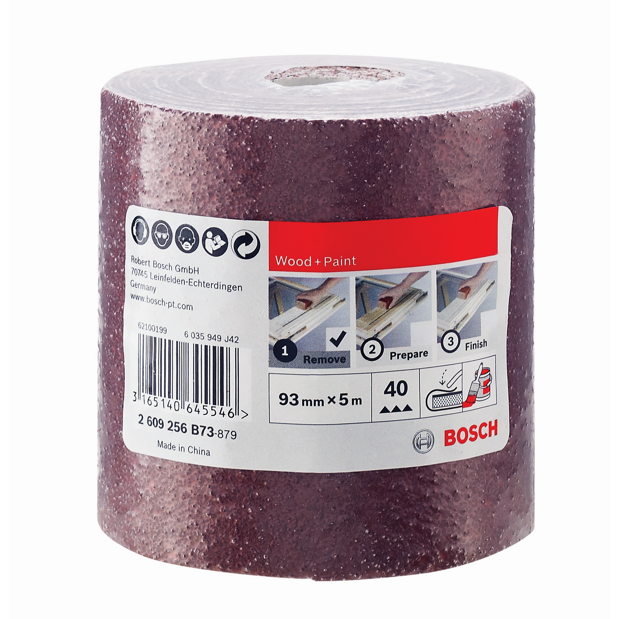 Schleifrolle für Holz und Farbe, Körnung 40