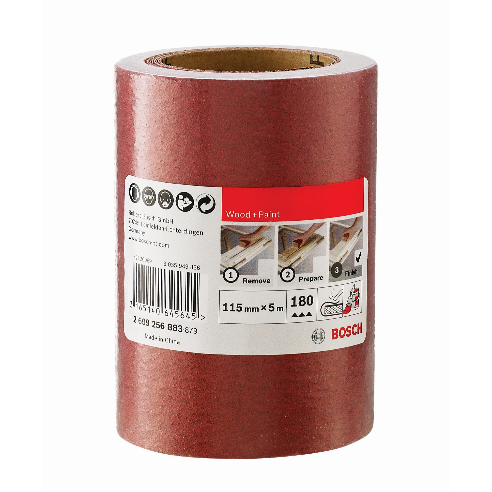 Schleifrolle für Holz und Farbe, Körnung 180
