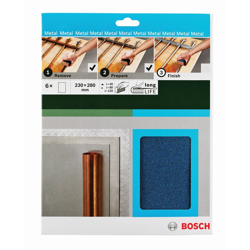 Schleifpapier von Bosch für Metall