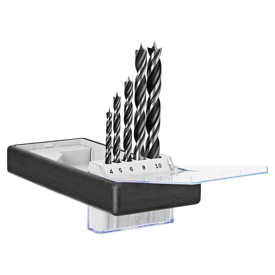 Holzbohrerset 'RobustLine' 5-teilig Ø 4-10 mm