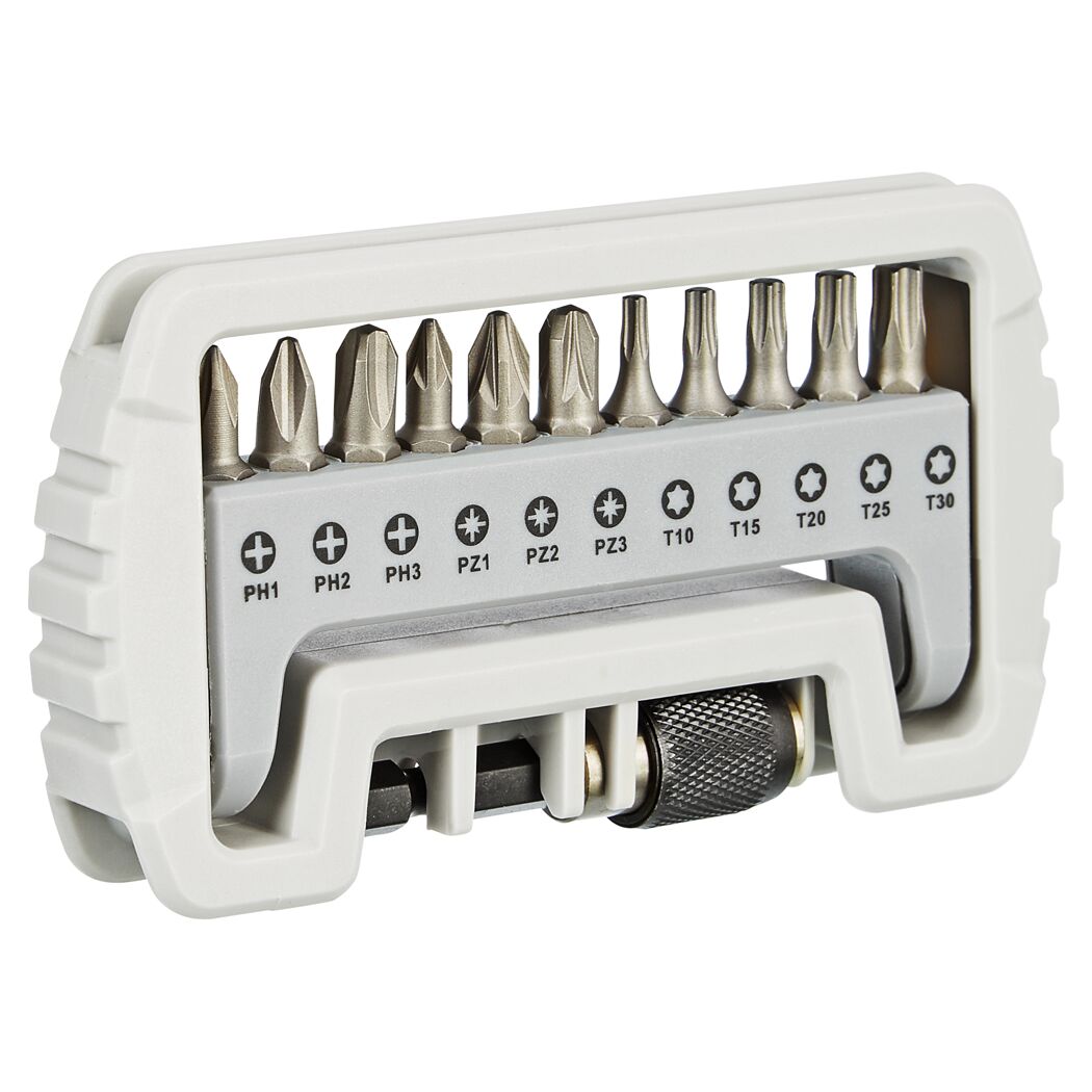 Bit-Set 'Professional' 6,3 mm (1/4") 12-teilig PH/PZ/T