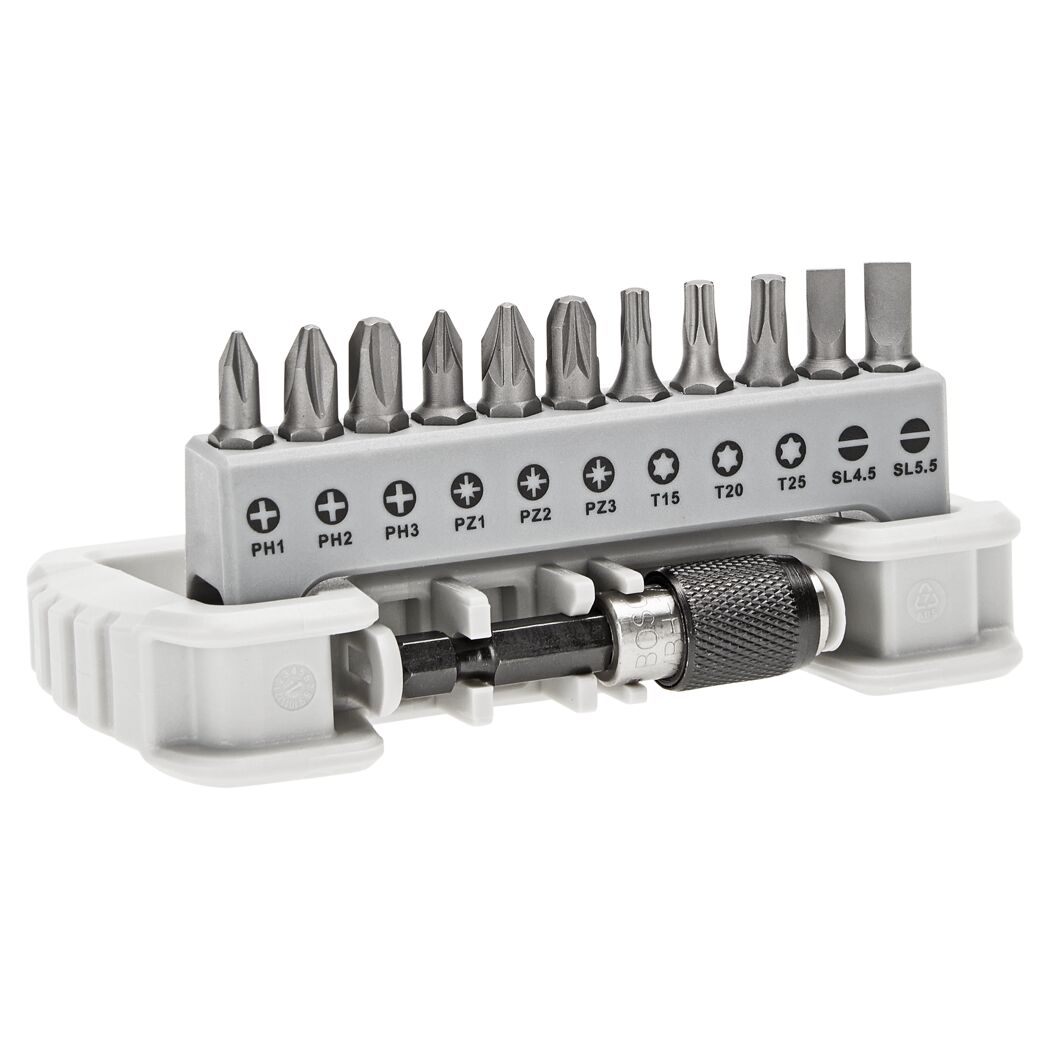 Bit-Set 'Professional' 6,3 mm (1/4") 12-teilig SL/TX/PZ/PH
