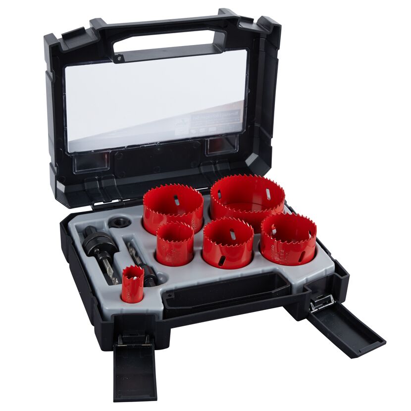 Lochsägen-Set mit verschiedenen Größen in Box