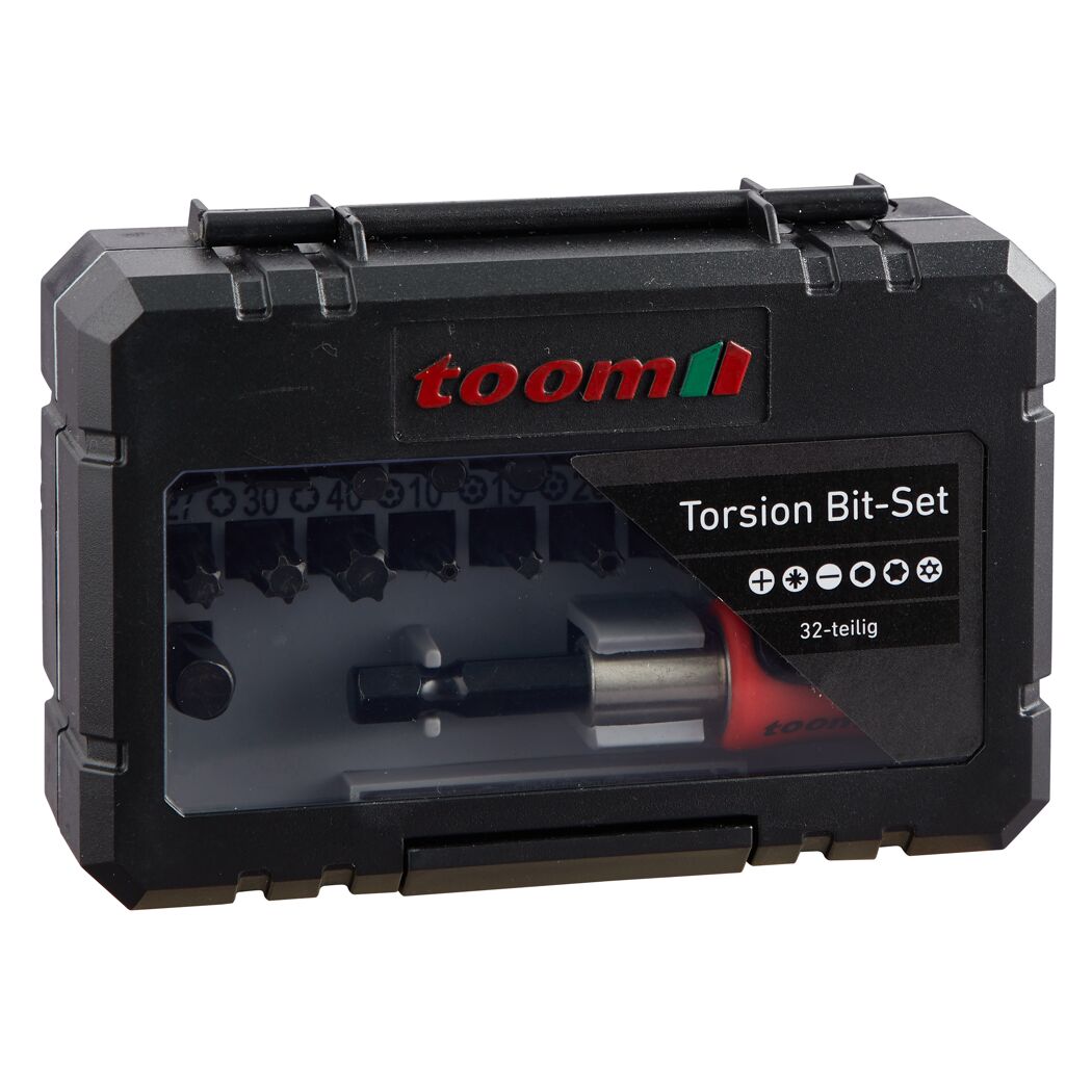 32-teiliges Torsions-Bit-Set von Toom in schwarzer Box