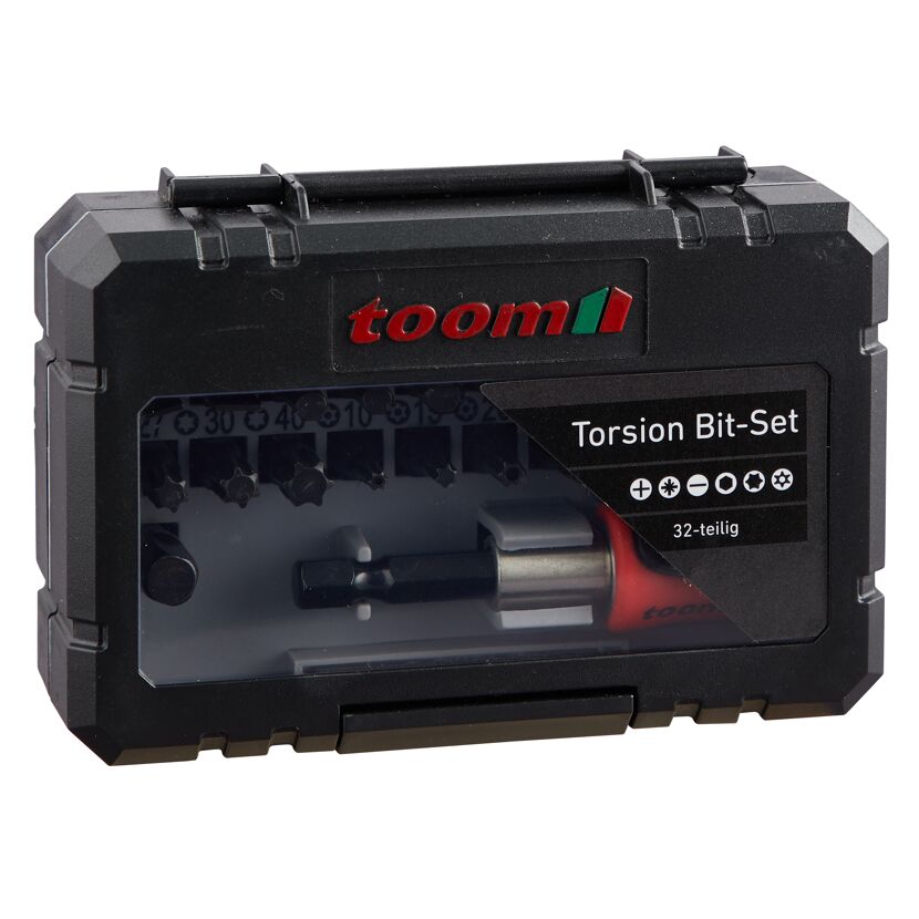 32-teiliges Torsions-Bit-Set von Toom in schwarzer Box