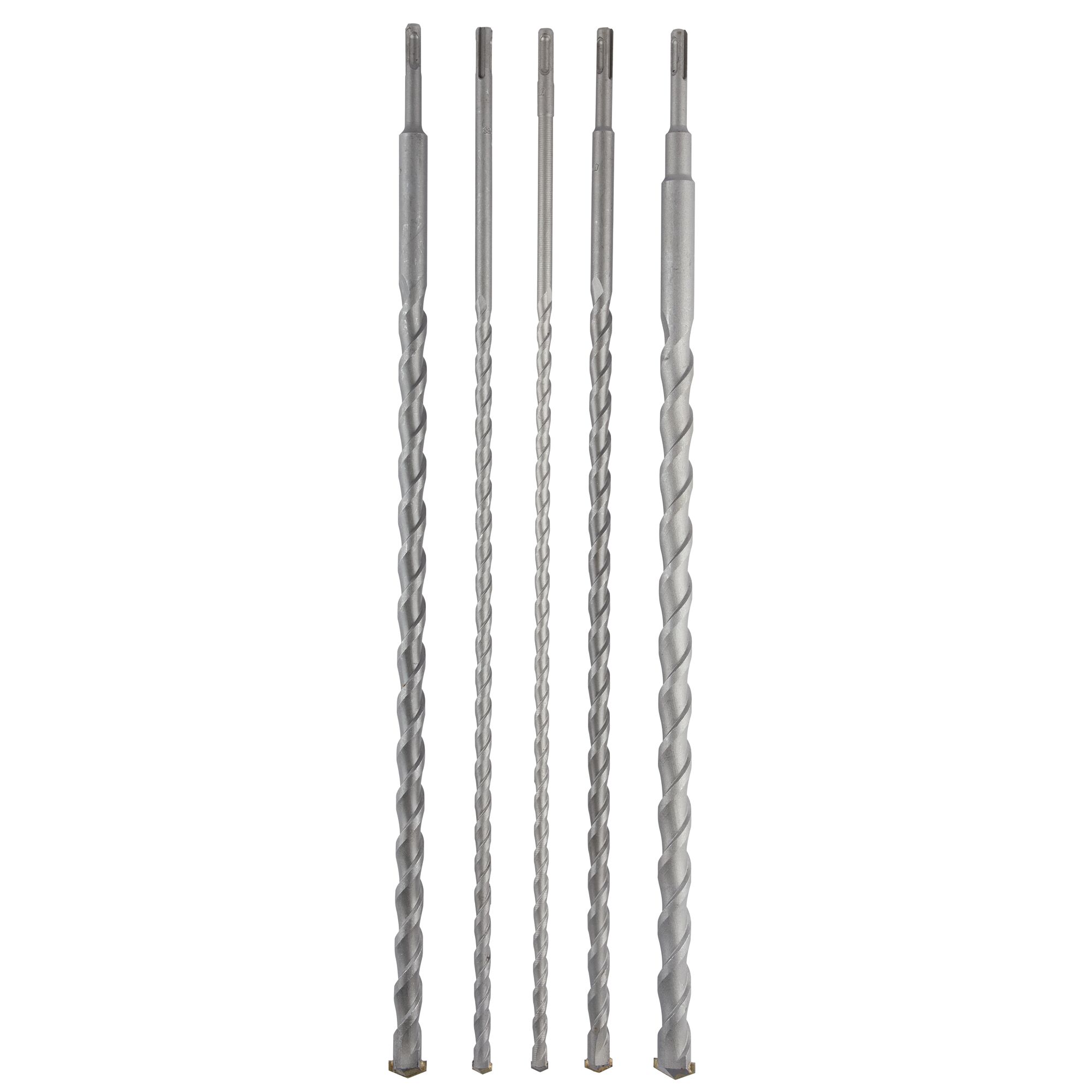 Fünf Mauerdurchbruchsbohrer