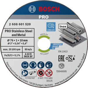 Trennscheibe 'PRO Expert for Inox A 60 R INOX BF' Ø 76 x 10 mm, 5 Stück