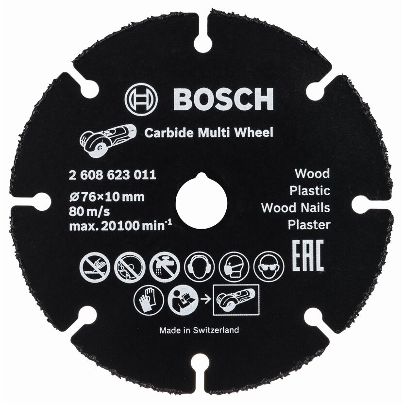 Schwarze Bosch Carbide Multi Wheel Trennscheibe