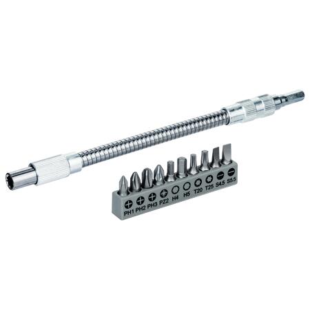 2. Bild von Bosch Bit-Set mit flexibler Verlängerung silbern 200 mm 11-teilig