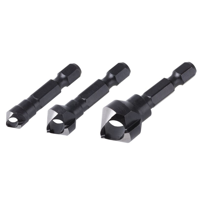 Querlochsenker-Set 3-teilig Ø 8, 12, 16 mm