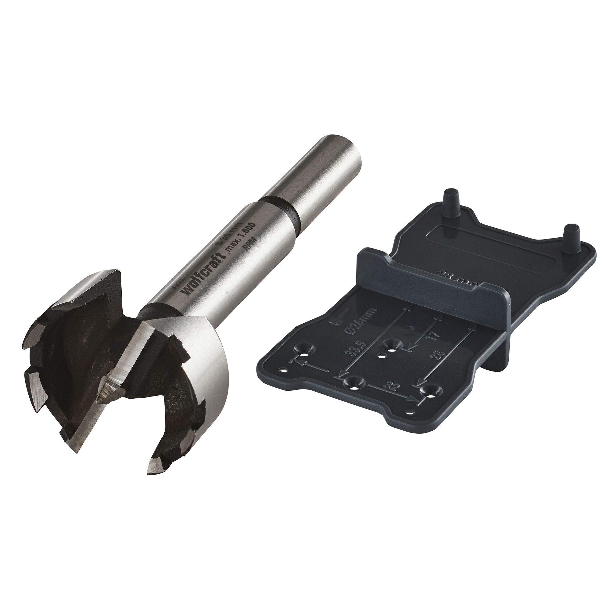 Forstnerbohrer und Bohrlehre