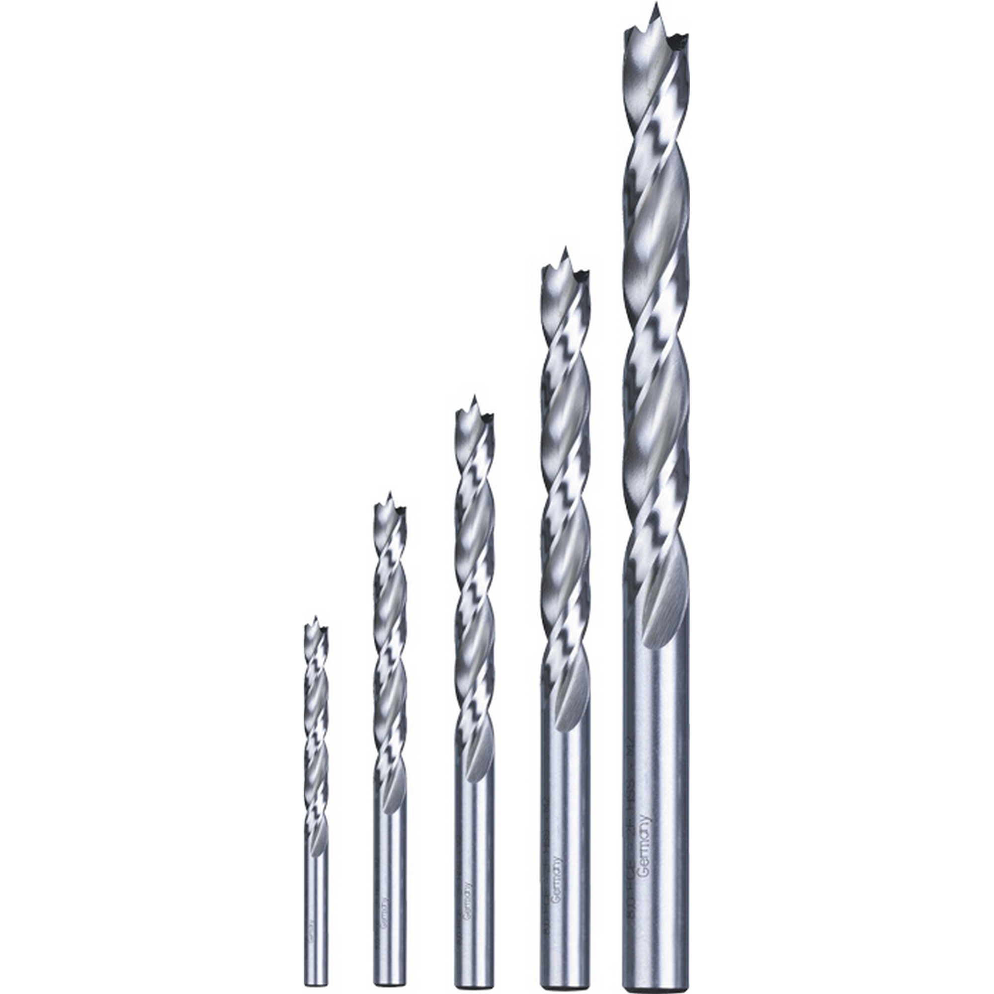 Holzspiralbohrer-Set 'FCE' Ø 3-8 mm 5-teilig