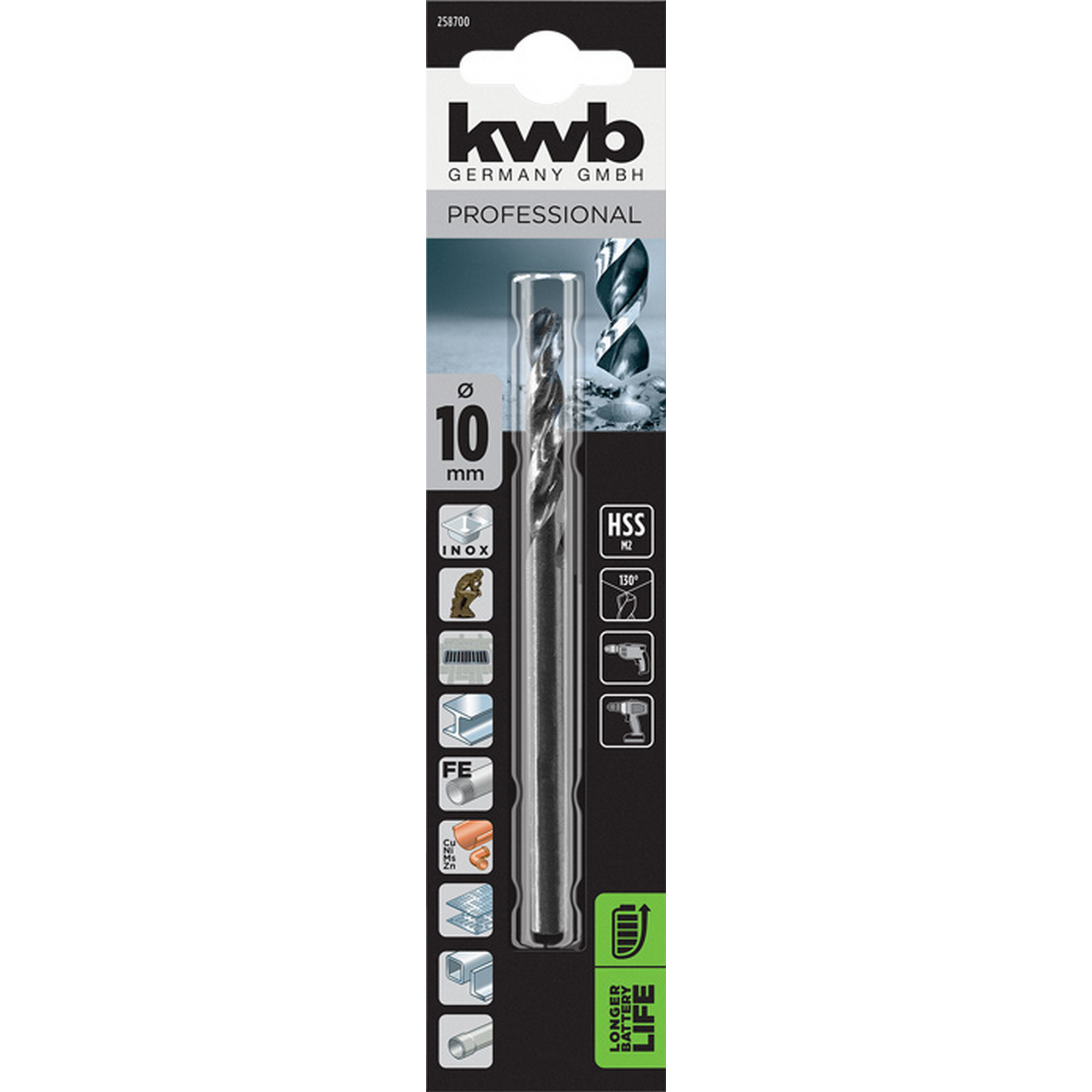 Metallbohrer HSS M2 Inox Ø 10 x 133 mm