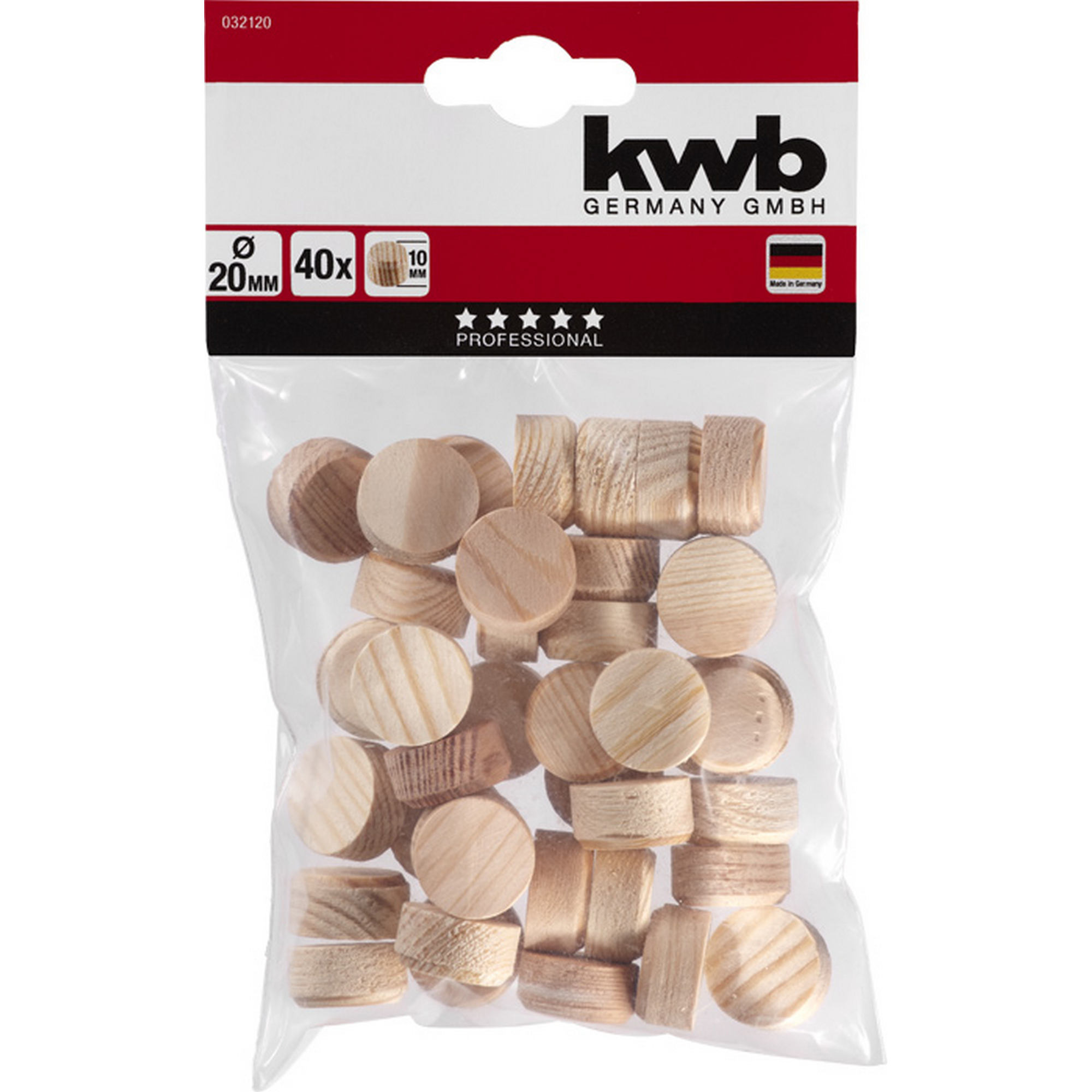 Konusplättchen Kiefer Ø 20 mm 40 Stück