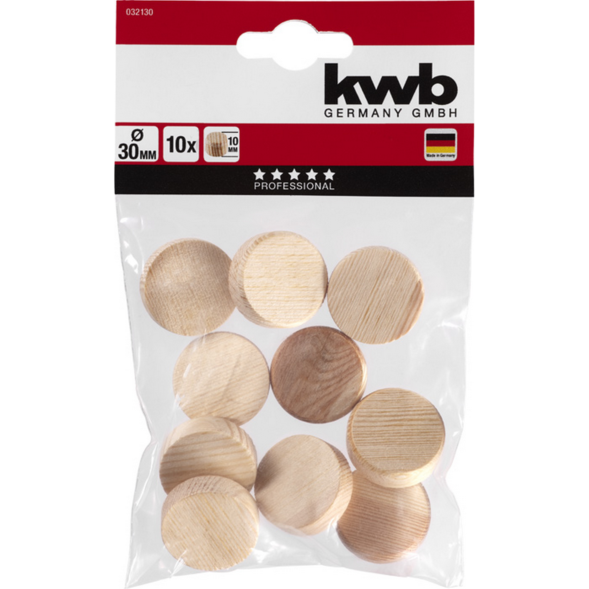 Konusplättchen Kiefer Ø 30 mm 10 Stück