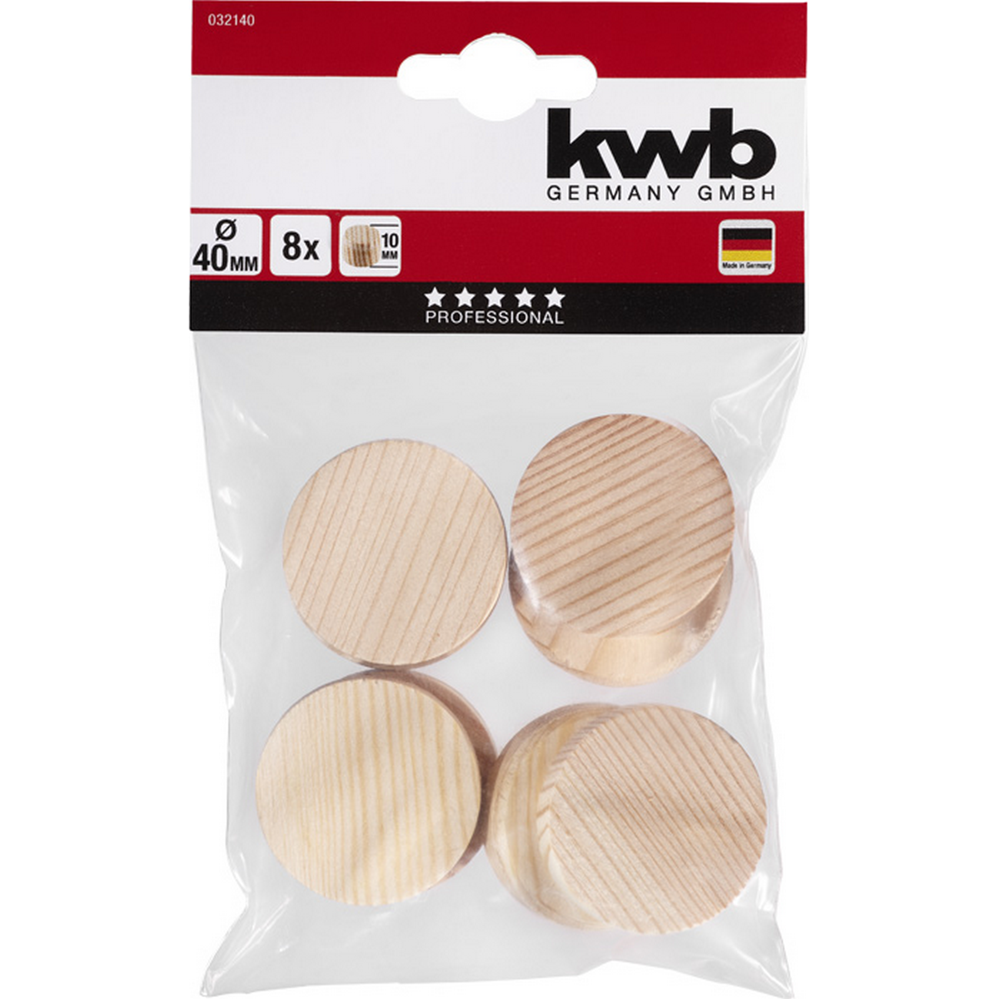 Konusplättchen Kiefer Ø 40 mm 8 Stück